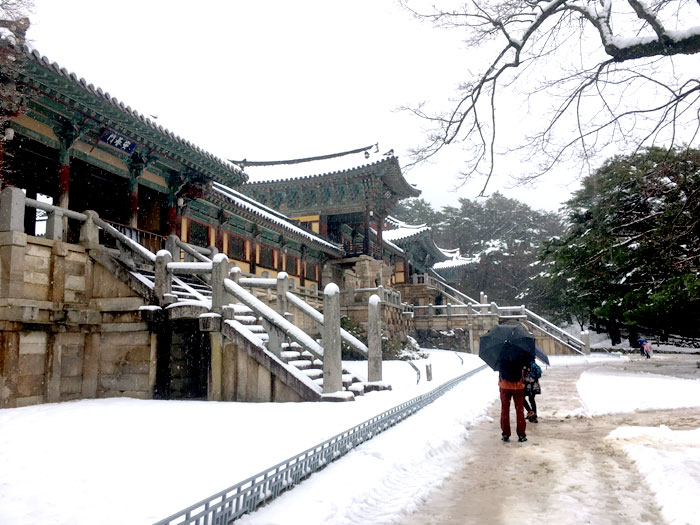 2018 世界遺産慶州仏国寺の雪